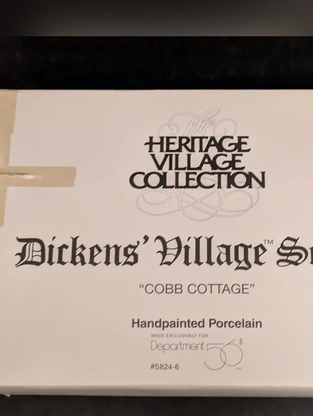 Department 56 COBB COTTAGE Dickins Village Series #5824-6 November 7 -11, 1996